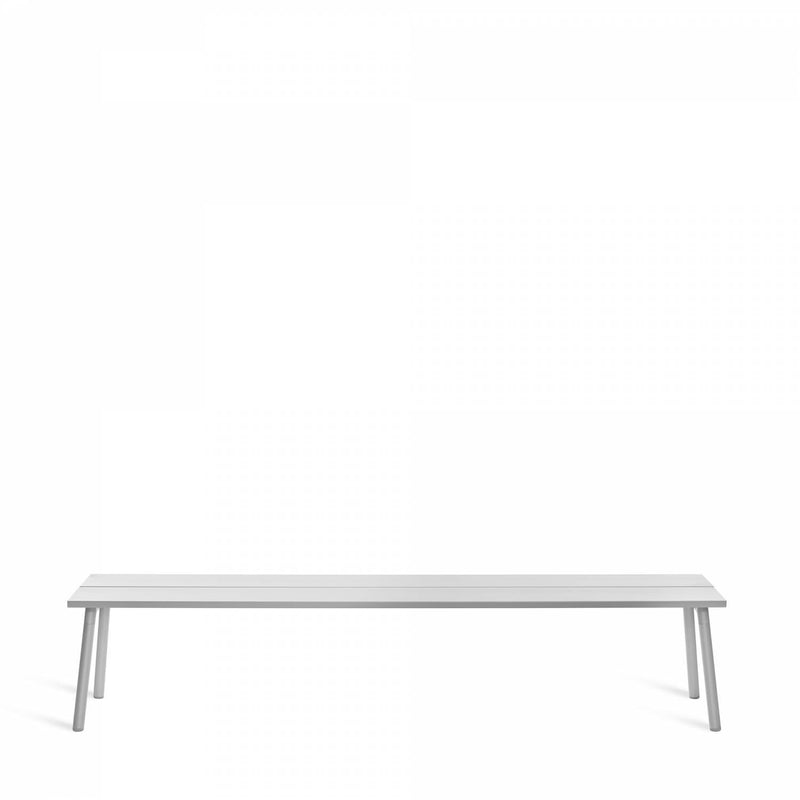 Emeco Run Bench- Clear Aluminum Emeco 4-Seat Bench