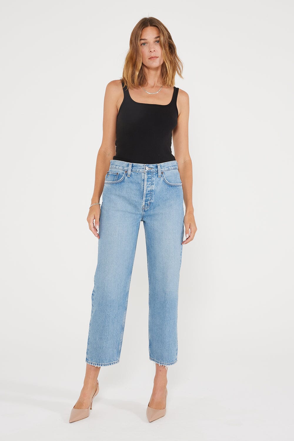 Tyler Straight Crop Jeans - Sea Wall | Made Trade