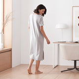 Eucalyptus Short Sleeve Dress Lounge Dresses + Jumpsuits Sijo XS Cloud 