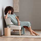 Eucalyptus Short Sleeve Dress Lounge Dresses + Jumpsuits Sijo XS Sage 
