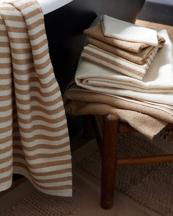 Everyday Bath Towel in Fawn Stripe - Ethical Home Decor