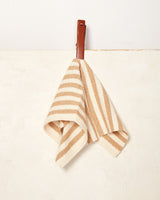 Everyday Organic Cotton Washcloth Towels Minna Set of 2 Fawn Stripe 