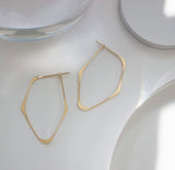 Facet Hoop Earrings Earrings L.Greenwalt Jewelry 