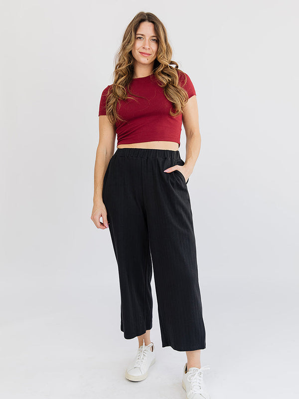 Giselle Ankle Pants-Red-Bamboo- Women's Green Sustainable Clothes – House  of Bamboo