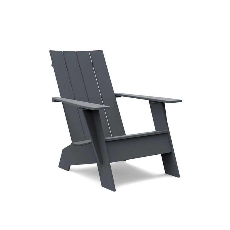 Flat Back Recycled Adirondack Chair Lounge Chairs Loll Designs Charcoal Gray 