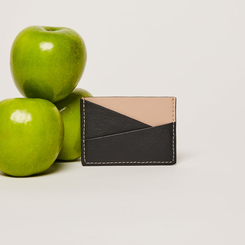 Gala Apple Leather Puzzle Cardholder Wallets Allégorie Black / Cream 