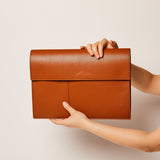 Gala Apple Leather Tech Folio Bag Crossbody Bags Allégorie Brown 