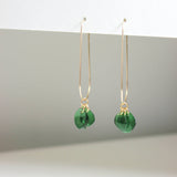 Ginevra Upcycled Drop Earrings Earrings Giulia Letzi + META Jewelry Emerald Sterling Silver 