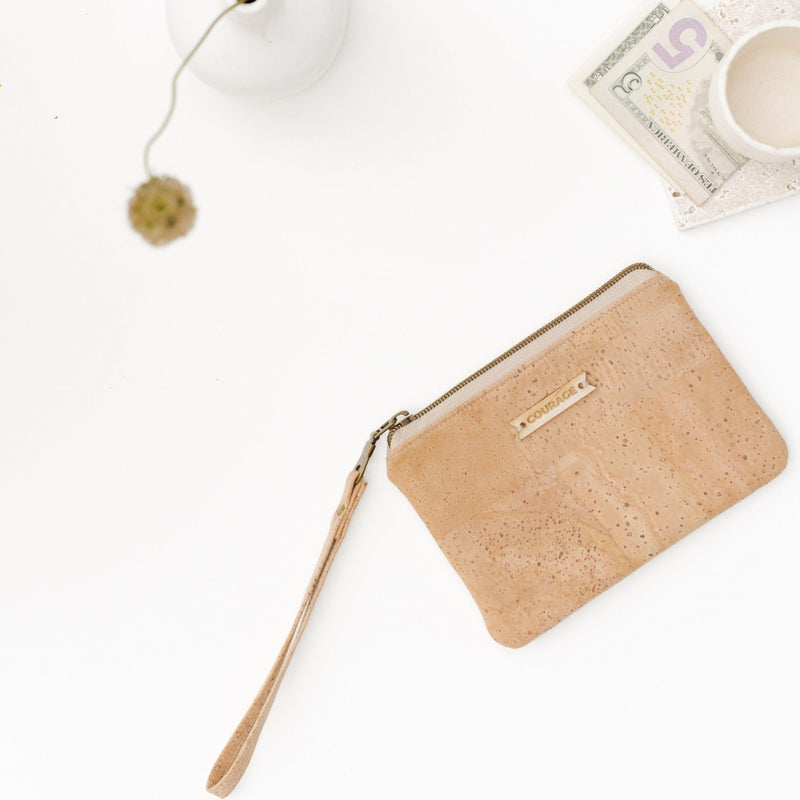 Giver Cork Card Wristlet Wallets Carry Courage 