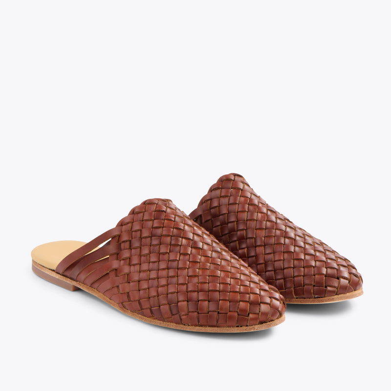 Go-To Woven Slip On Mules Nisolo 9.5 Brandy 