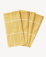 Grid Napkin Set Cloth Napkins Minna Gold 