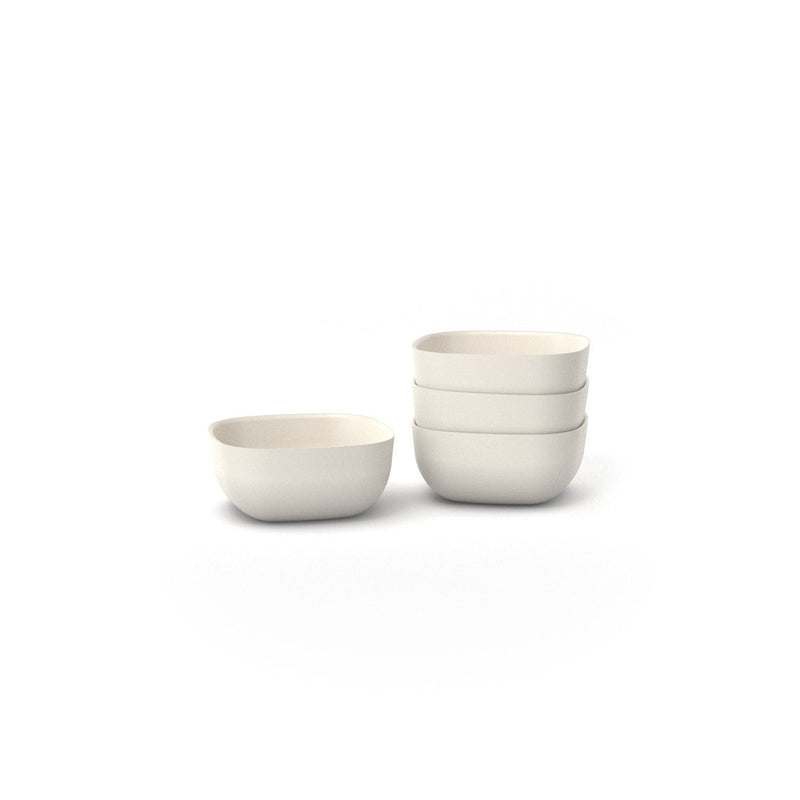 Gusto Recycled Bamboo Small Bowl Set - White Plates + Bowls EKOBO 