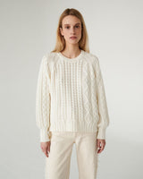 Harmonija Merino Wool Sweater Cardigans + Sweaters The Knotty Ones S Sea Salt White 