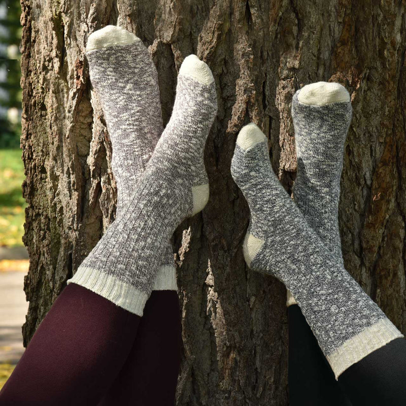 Heathered Ragg Unisex Socks - Single Socks Maggie's Organics 