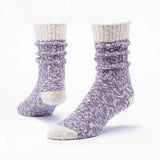 Heathered Ragg Unisex Socks - Single Socks Maggie's Organics L Dark Purple 