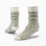 Heathered Ragg Unisex Socks - Single Socks Maggie's Organics L Olive 