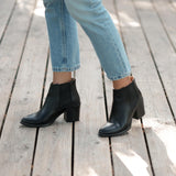 Heeled Chelsea Boot - Black Boots Nisolo 