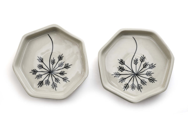 Hexagon Tree Ceramic Plate Set Decorative Plates + Discs Casa Amarosa 