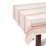Hilana: Upcycled Cotton Kayseri Mediterranean Style Tablecloth Set + Napkins - Red TABLECLOTH Hilana: Upcycled Cotton 
