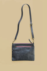 Indian Charcoal Crossbody Bag Crossbody Bags Purse & Clutch Charcoal Pink 