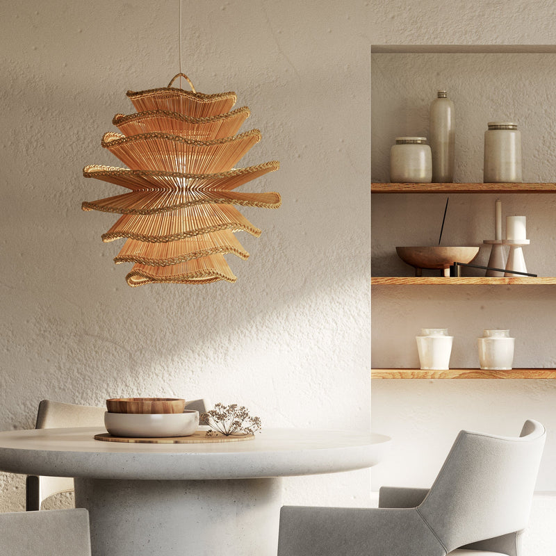 Intricate Rattan Lampshade Mojo Boutique 
