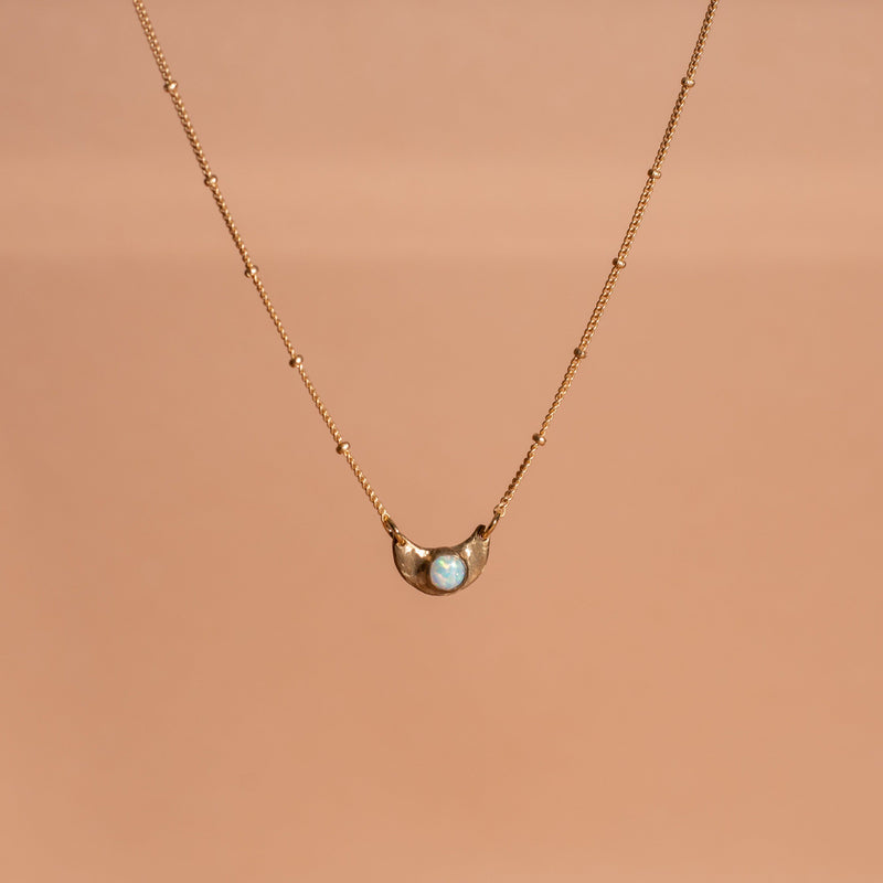 Iron Oxide Little Lunar Choker - Dainty Moon Necklace Jewelry Iron Oxide 
