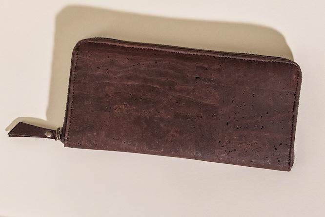 Just Right Wallet Accessories Tiradia Cork Dark Brown 