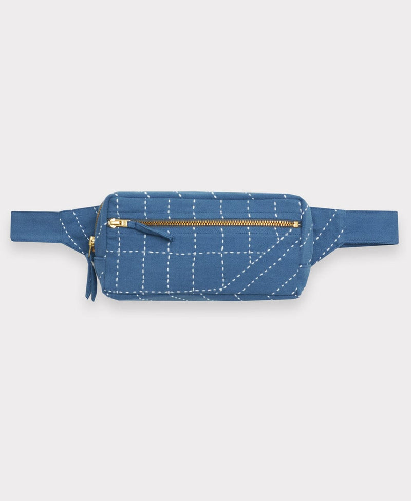 Kantha Crossbody Belt Bag Belt Bags Anchal Cobalt 