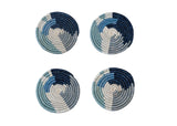 KAZI Abstract Blue Coasters, Set of 4 Coasters KAZI 