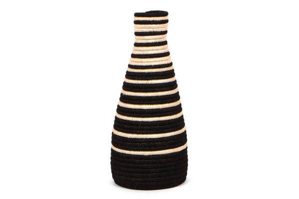 KAZI Black Striped Tall Vase KAZI 