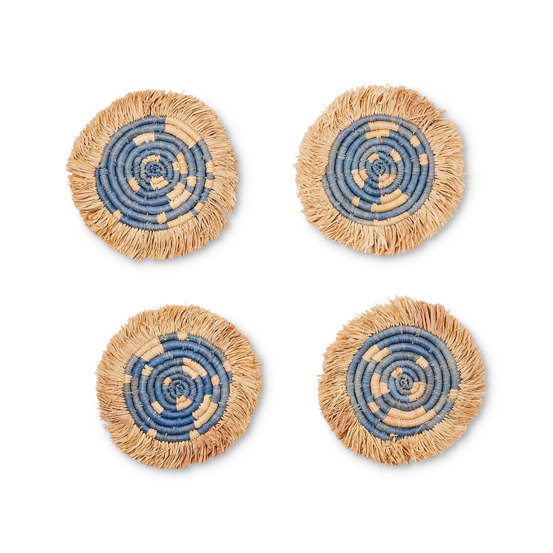 KAZI Coastal Minimalism Coasters with Fringe - Set of 4 KAZI 