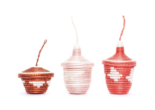 KAZI Coral + Clay Nya Ornaments, Set of 3 Ornaments KAZI 