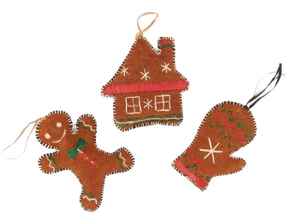KAZI Gingerbread Ornaments, Set of 3 Ornaments KAZI 