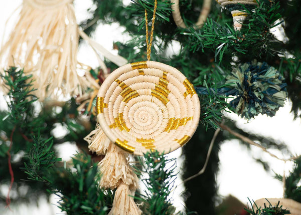 KAZI Gold Metallic Basket Ornament Ornaments KAZI 