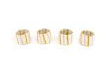 KAZI Metallic Gold + Silver Napkin Rings, Set of 4 Napkin Accessories KAZI 