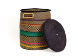 KAZI Multicolor Patterned Grass Hamper Jar Boxes KAZI 