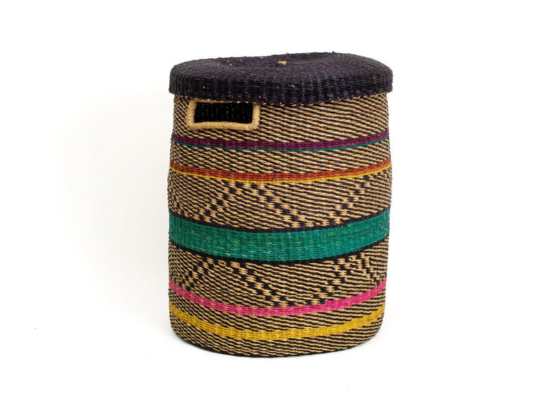 KAZI Multicolor Patterned Grass Hamper Jar Boxes KAZI 