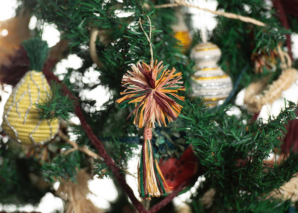 KAZI Multicolor Pom Pom + Tassel Ornament Ornaments KAZI 