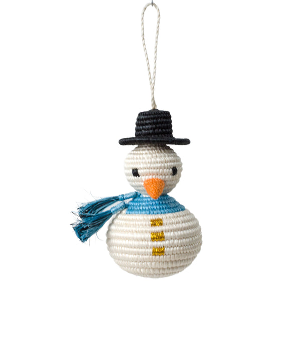 KAZI Snowman with Blue Scarf Ornament Ornaments KAZI 