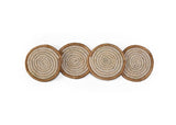 KAZI Soft Gold Ring Raffia Coasters, Set of 4 Coasters KAZI 