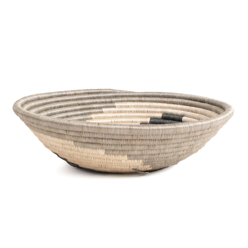 KAZI Stone Woven Bowl - 12" Mineral Decor KAZI 