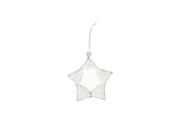 KAZI White Beaded Star Ornament Ornaments KAZI 