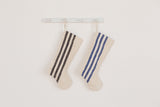Khadi Stripe Holiday Stocking Stockings Will & Atlas Black Stripe 