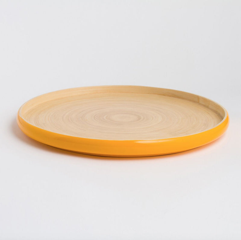 Khay Bamboo Serving Tray Serving Trays + Boards Bibol M Yellow 