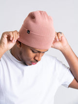 Knitted Unisex Beanie Hats + Visors Terra Thread Dusty Rose 