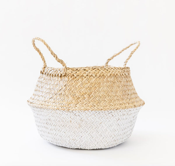 Kophinos Basket - White Dipped Baskets Amante Marketplace 