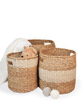 Korissa Savar Hamper Basket with Handle - Natural (Set of 3) SHOP Korissa 