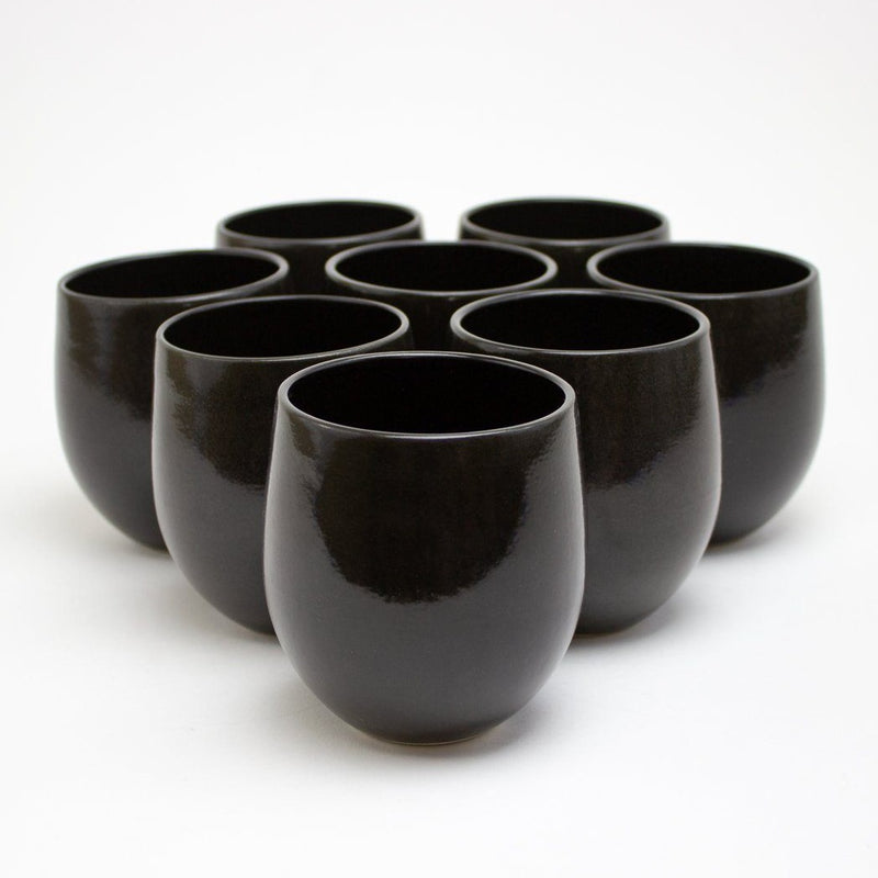 La Marsa Stoneware Goblet Set Cup Carthage.Co Onyx Regular 