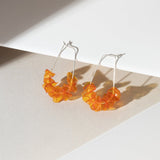 Leona Upcycled Drop Earrings Earrings Giulia Letzi + META Jewelry Orange Sterling Silver Wire 