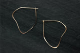L.Greenwalt Jewelry Gold Hoop Earrings, Organic, L.Greenwalt Jewelry, Loop Jewelry, Geometric, Threader, Earrings, Organic Shape, Contemporary, Gold Fill Hoop Earrings L.Greenwalt Jewelry 